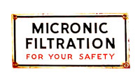 Porcelain Micronic Filtration Sign