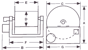 Duro 3300 Power Rewind Hose Reel Dimension Chart