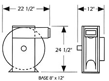 Duro 2100 Series Heavy Duty Hose Reels Dimensions